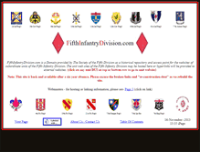 Tablet Screenshot of fifthinfantrydivision.com